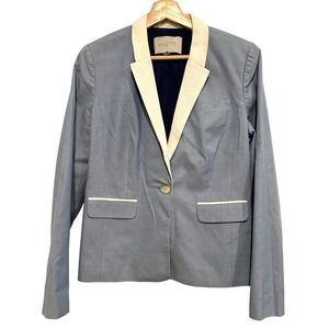 Valette women's Blue suit jacket with white collar